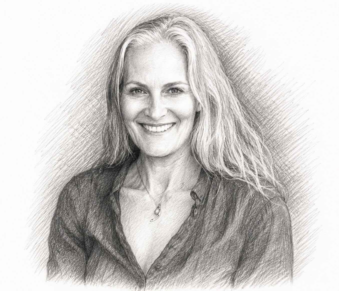 Kelly Balamuth, Esq. — pencil sketch portrait